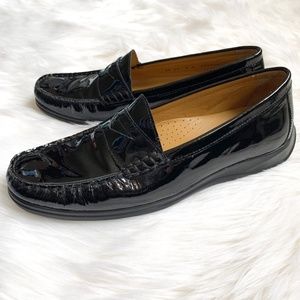 Cole Haan + Nike Air Black Patent Leather Loafers